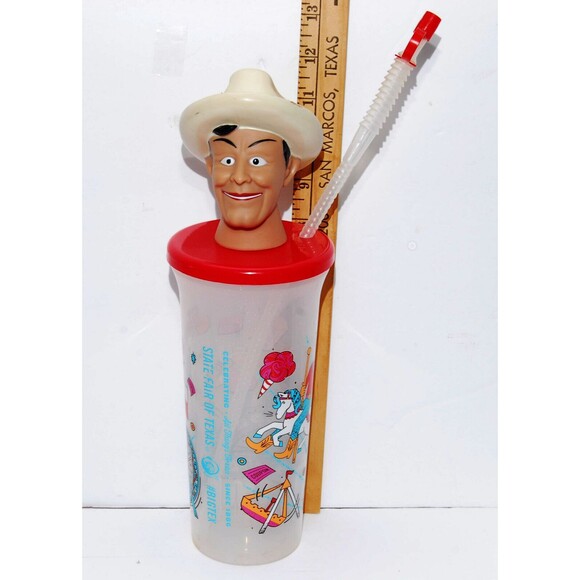 State Fair of Texas Drink Cup With Straw Big Tex! Colorful, Collectible - Picture 1 of 4